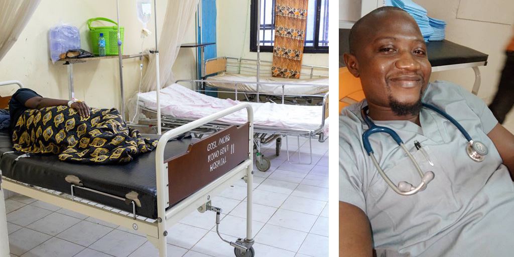 Beds in maternity at Koidu Government Hosptial in Sierra Leone. Sonographer Sumaila Peyawah