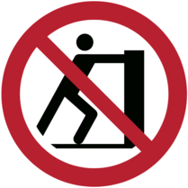 Símbolo de No Empujar