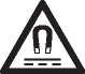Symbol for Caution, static magnetic field hazard