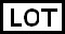Symbole du code de lot, du code de date ou du type de numéro de contrôle du lot