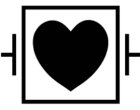 Symbol for Defibrillation-proof type CF applied part